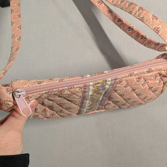 Larenda Designs Women's Pink Floral Quilted Shoulder Purse #2 - Picture 6 of 6